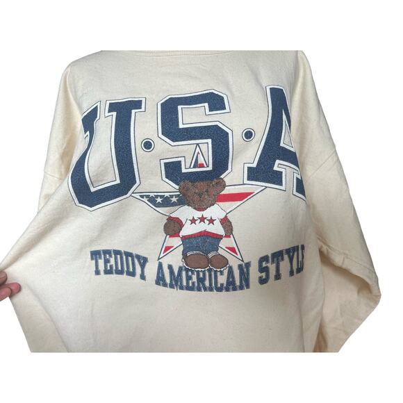 Teddy Bear Sweatshirt 90s USA‎ Sweatshirt - Picture 5 of 6